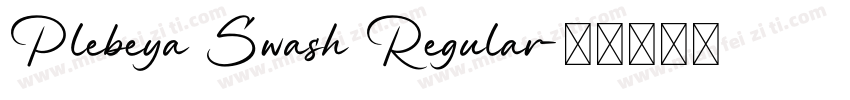 Plebeya Swash Regular字体转换